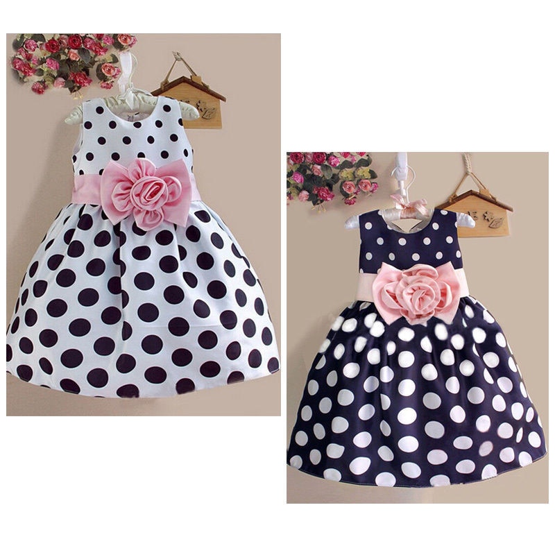 Sleeveless Kids Polka Dot Dress